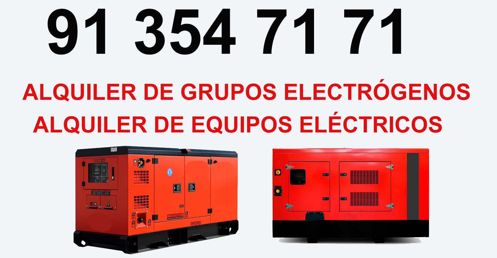 Maquina grupo electrógeno de alquiler en Usera