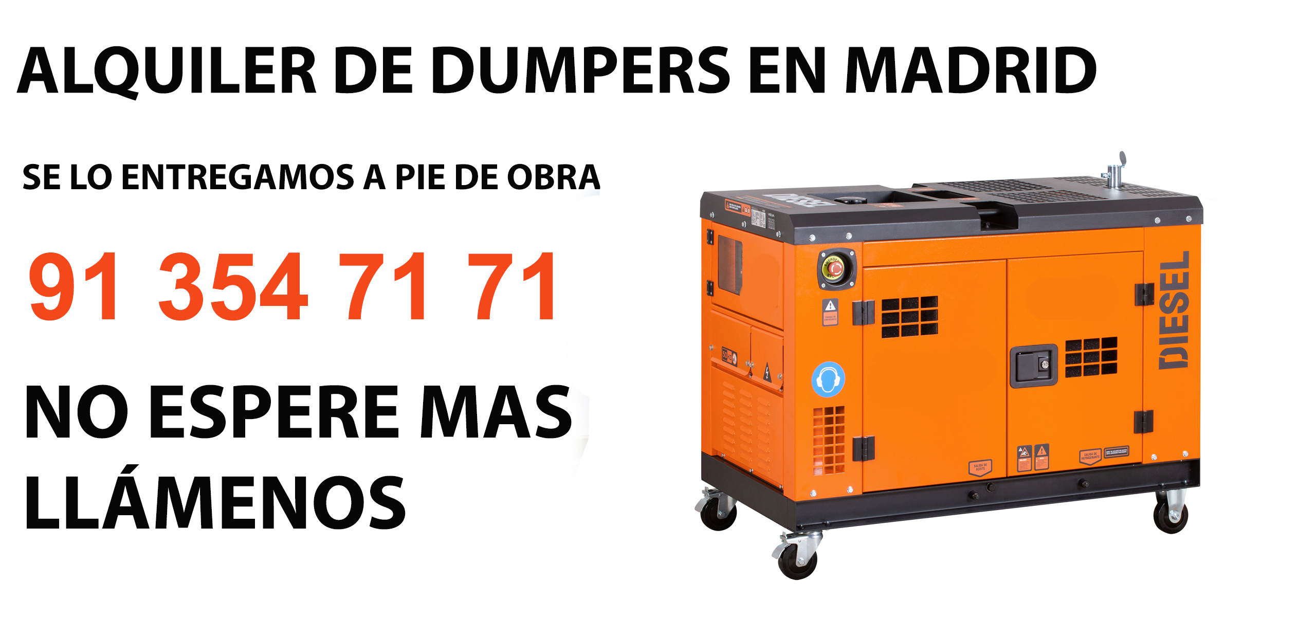 Alquiler Grupo Electrógeno en Usera