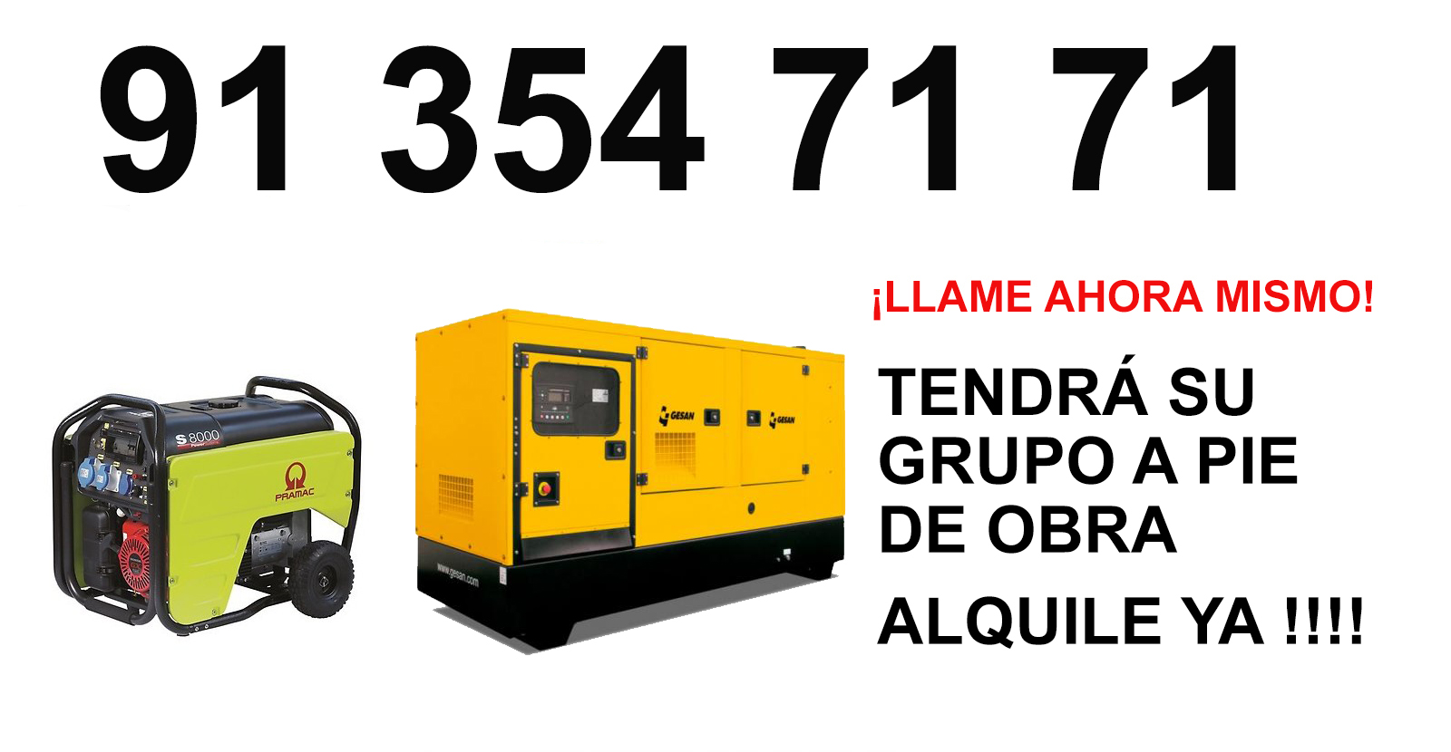 Grupo Electrógeno en Alquiler en Usera